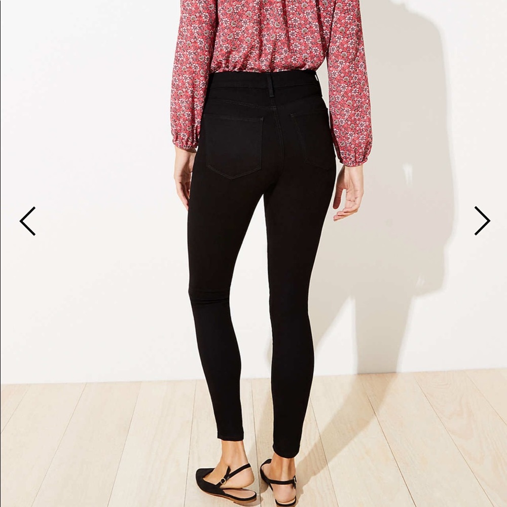 Loft Cozy Denim Leggings In Black